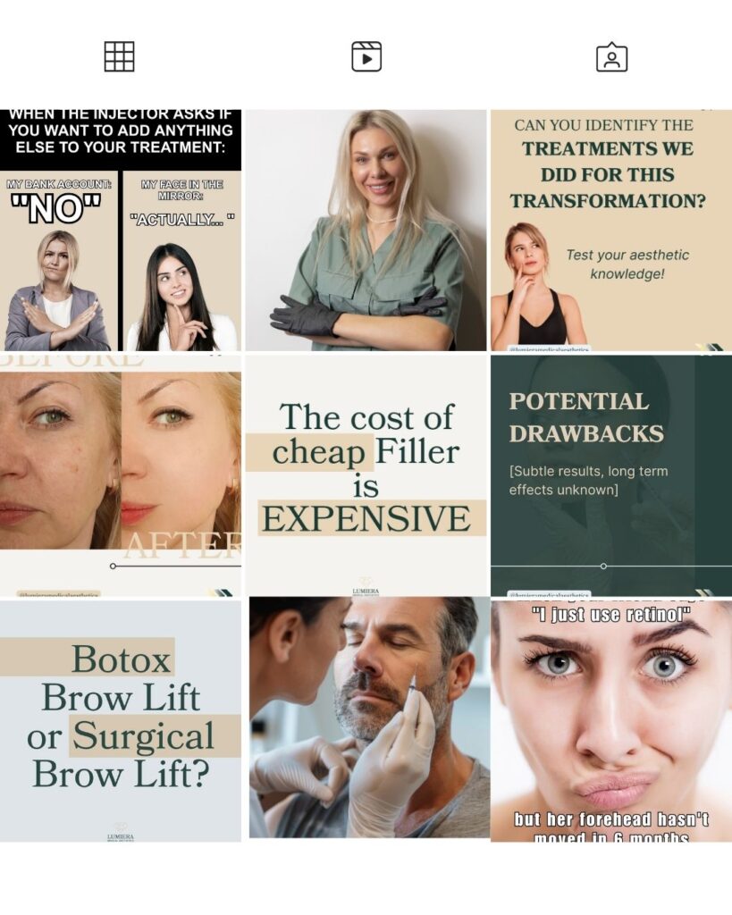 med spa social media templates