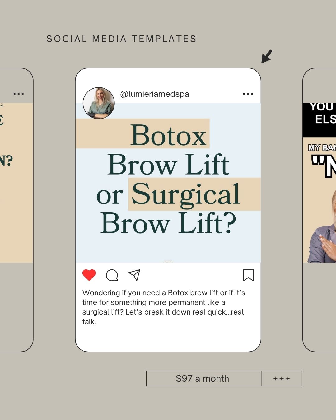 med spa social media templates