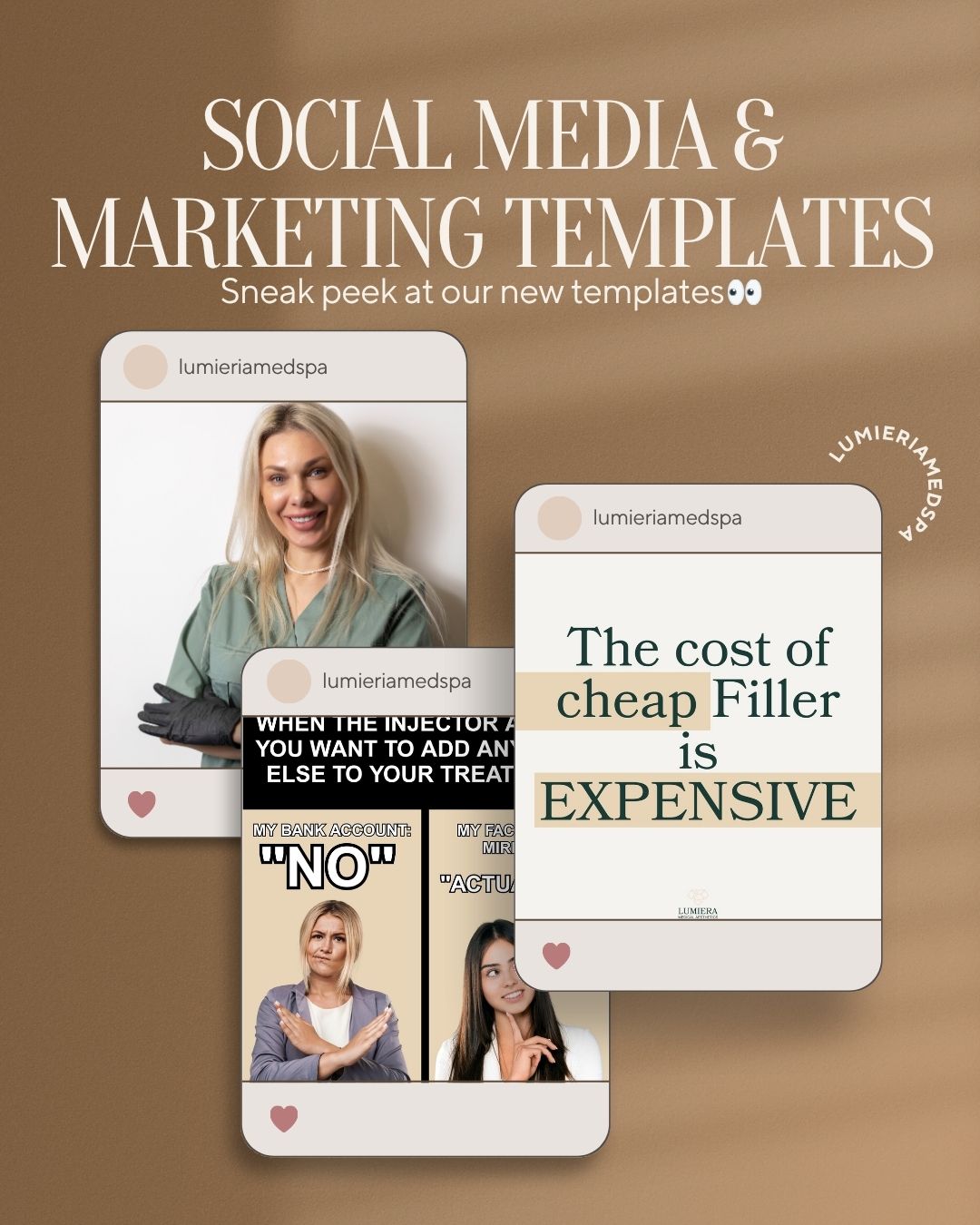 med spa social media templates